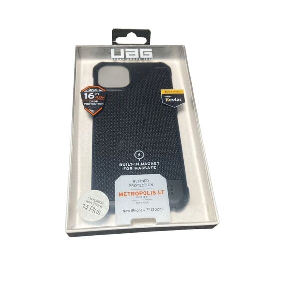 UAG Metropolis Rugged Case for iPhone 14 Plus MagSafe Black Cover - Protective - Picture 2 of 6